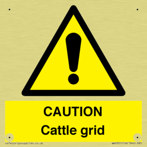 CAUTION Cattle grid